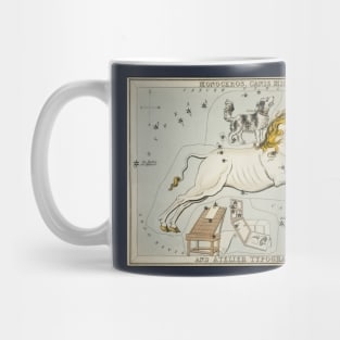 astronomy astrology chart dog on unicorn constellation Mug